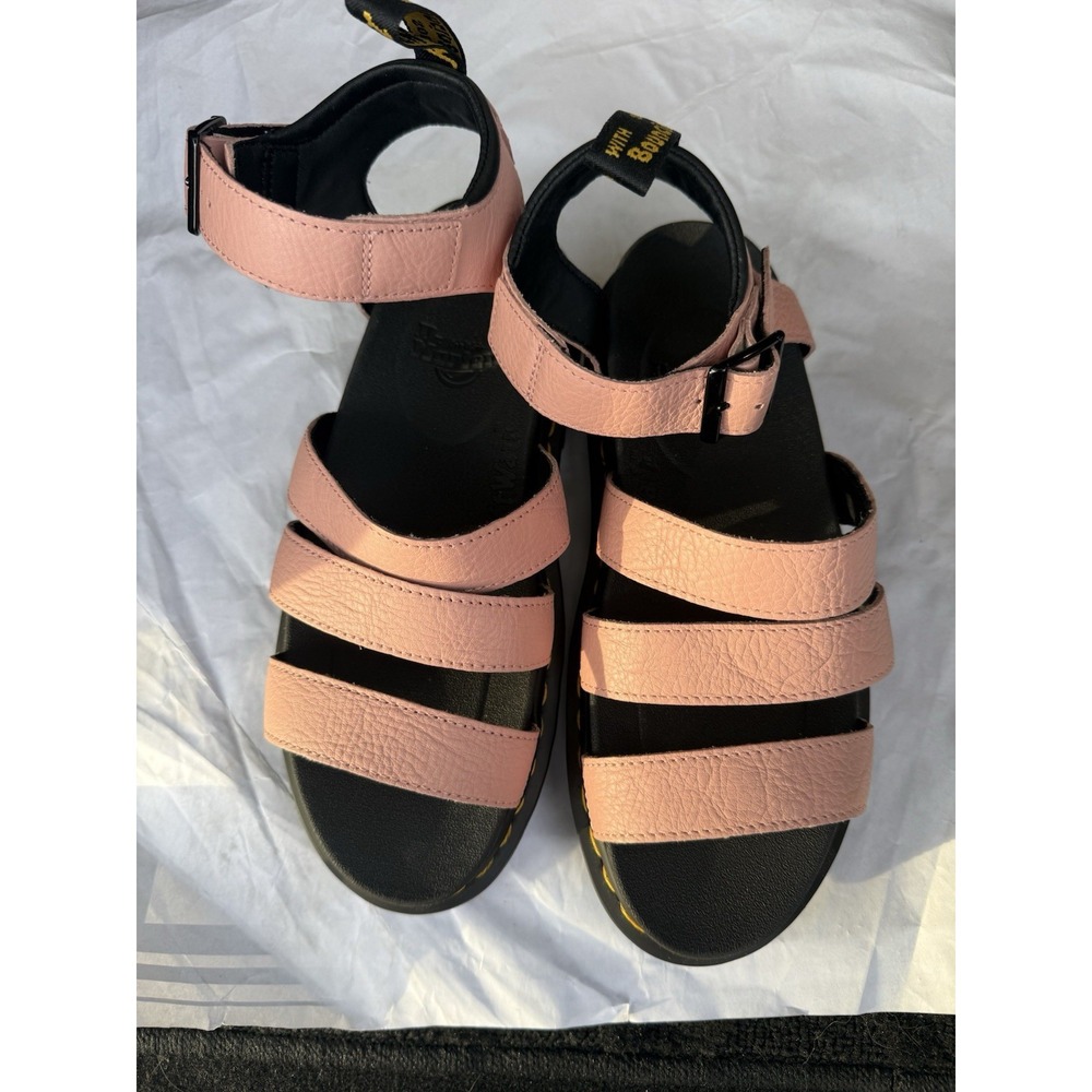 Doc Dr Martens Blaire Women's Leather Slide Sandals Pink, Size 8 - Picture 4 of 5